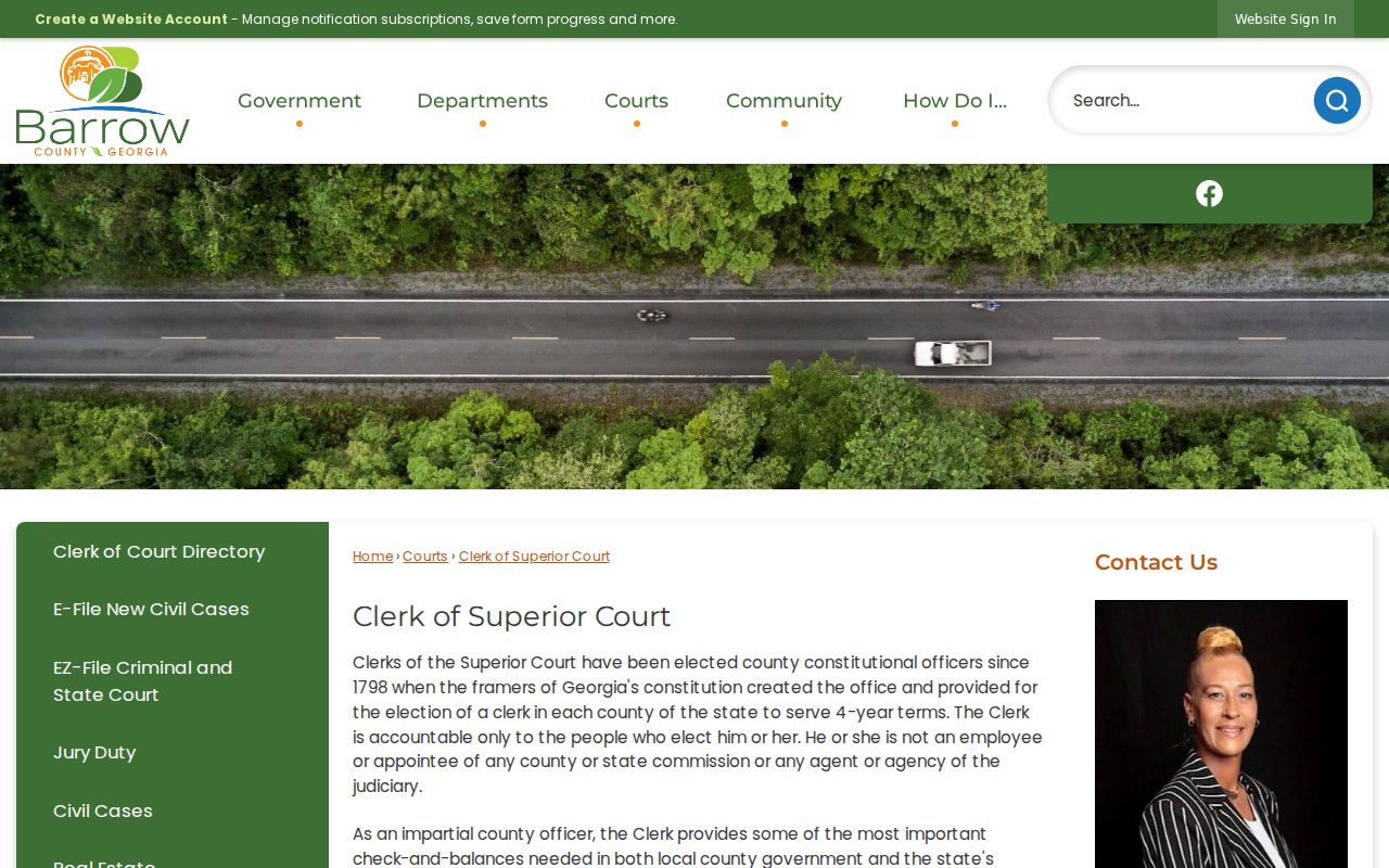Barrow County active warrants Clerk maintenance page