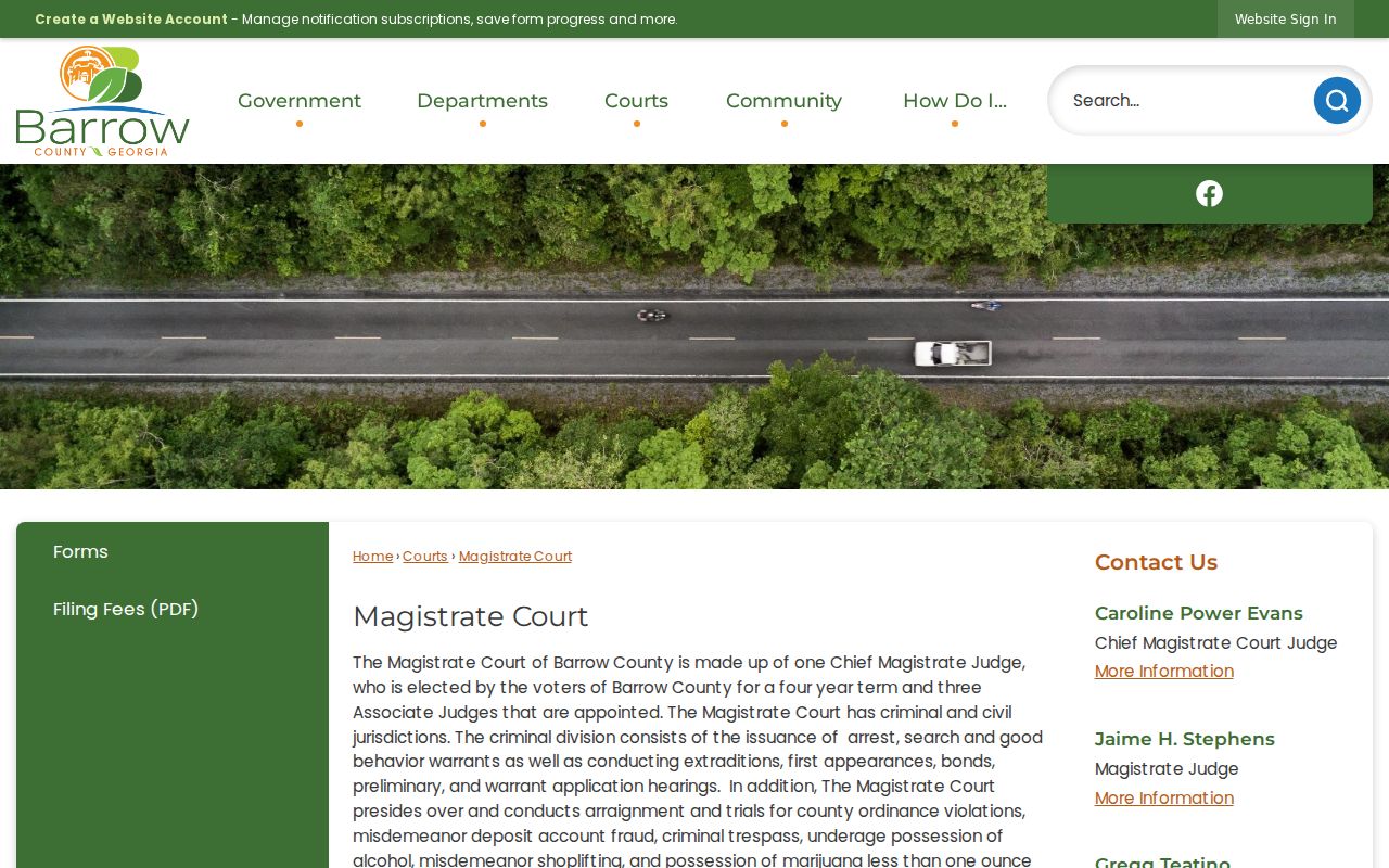 Barrow County active warrants Magistrate Court jurisdiction