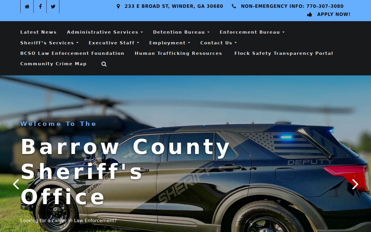 Barrow County warrant records Sheriff website